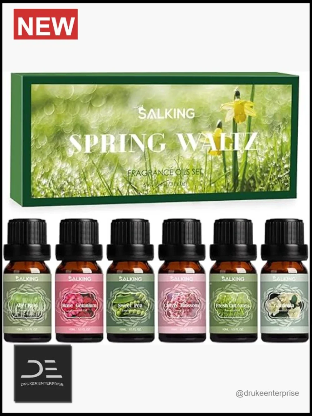 Premium Fragrance Oil Set for Diffuser, Soap & Candle Making - 6 Scents